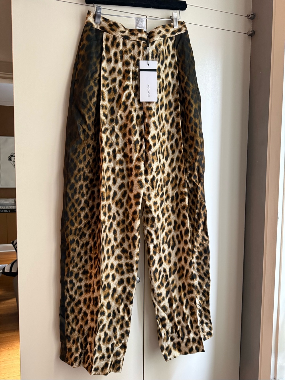 Sportmax Leopard-Print Silk Pants - Picture 2 of 8